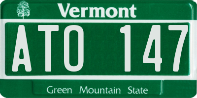 VT license plate ATO147