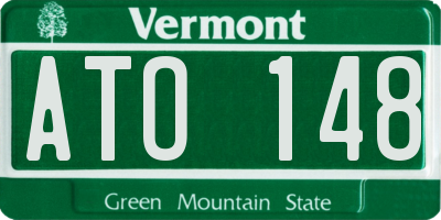 VT license plate ATO148