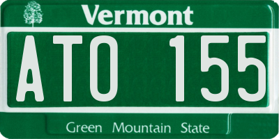 VT license plate ATO155