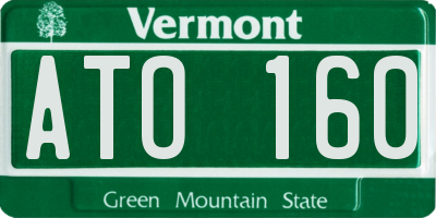 VT license plate ATO160