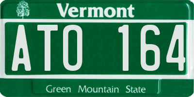 VT license plate ATO164