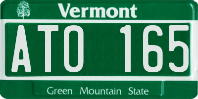 VT license plate ATO165