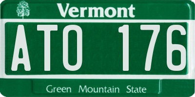VT license plate ATO176
