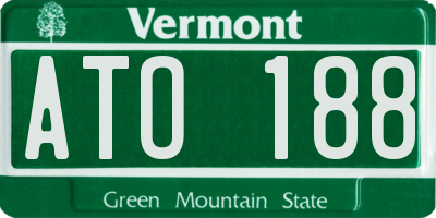 VT license plate ATO188