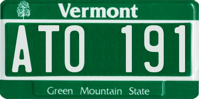 VT license plate ATO191