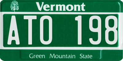 VT license plate ATO198