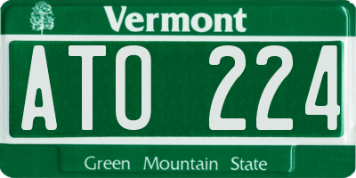 VT license plate ATO224
