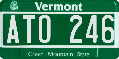 VT license plate ATO246