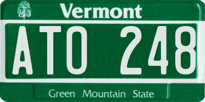 VT license plate ATO248