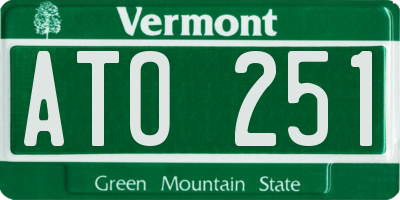 VT license plate ATO251