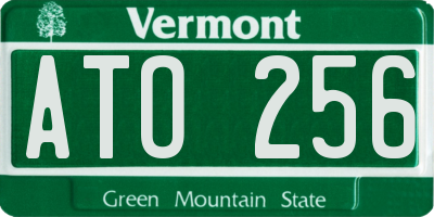 VT license plate ATO256