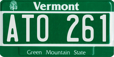 VT license plate ATO261