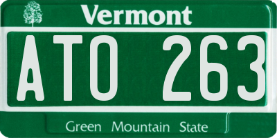 VT license plate ATO263