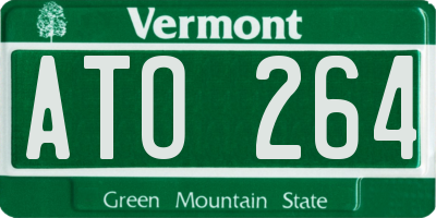 VT license plate ATO264