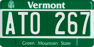 VT license plate ATO267