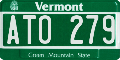 VT license plate ATO279
