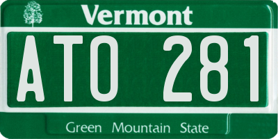 VT license plate ATO281