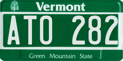 VT license plate ATO282