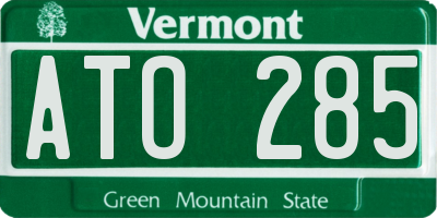 VT license plate ATO285