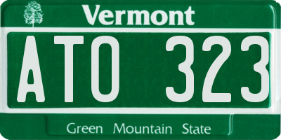 VT license plate ATO323