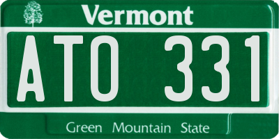 VT license plate ATO331