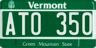 VT license plate ATO350