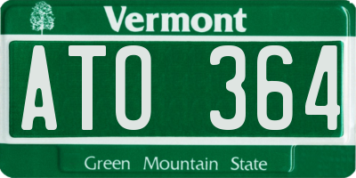 VT license plate ATO364