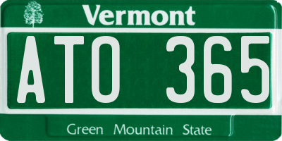 VT license plate ATO365