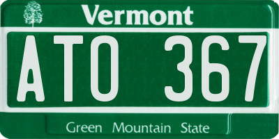VT license plate ATO367