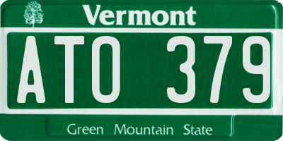 VT license plate ATO379