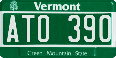 VT license plate ATO390