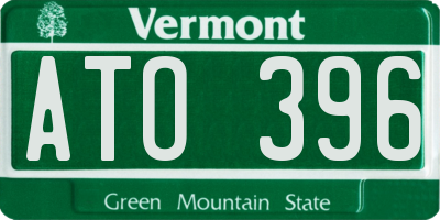 VT license plate ATO396