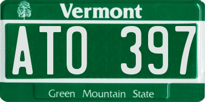 VT license plate ATO397