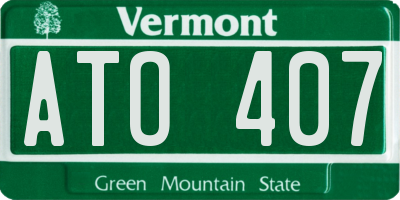 VT license plate ATO407