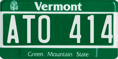 VT license plate ATO414