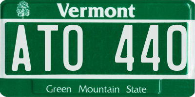 VT license plate ATO440