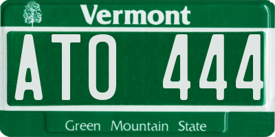 VT license plate ATO444