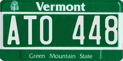 VT license plate ATO448