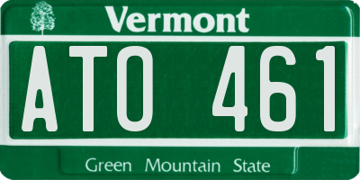 VT license plate ATO461