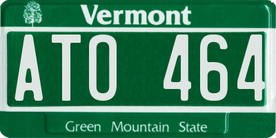 VT license plate ATO464