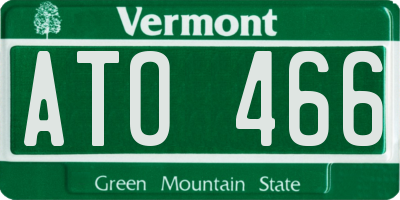 VT license plate ATO466