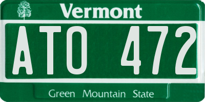 VT license plate ATO472
