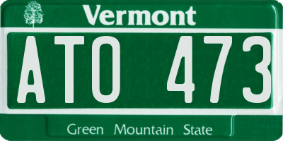 VT license plate ATO473