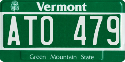 VT license plate ATO479