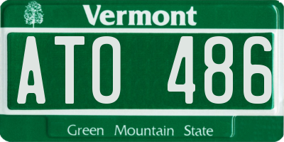 VT license plate ATO486