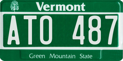 VT license plate ATO487