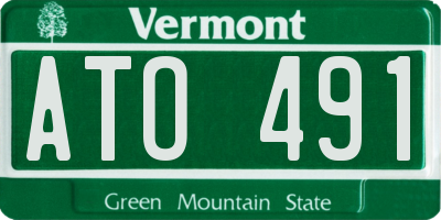VT license plate ATO491