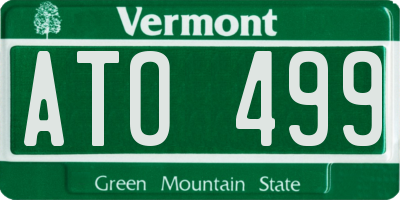 VT license plate ATO499