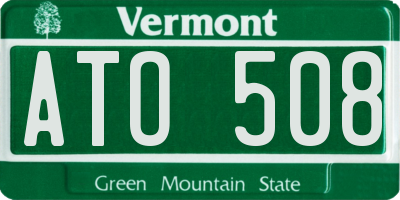 VT license plate ATO508