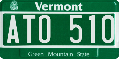 VT license plate ATO510